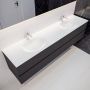Mondiaz VICA Badkamermeubelset 200cm 4 lades wasbak Moon dubbel 2 kraangaten solid surface darkgrey PC75341647 - Thumbnail 2