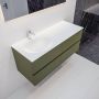 Mondiaz VICA Badkamermeubelset 120cm 4 lades wasbak Moon links 1 kraangat solid surface army PC75341444 - Thumbnail 2