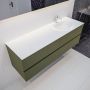 Mondiaz VICA Badkamermeubelset 150cm 4 lades wasbak Moon rechts 1 kraangat solid surface army PC75341457 - Thumbnail 2