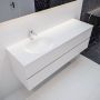 Mondiaz VICA Badkamermeubelset 150cm 2 lades wasbak Moon links 1 kraangat solid surface talc PC75341041 - Thumbnail 2