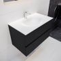 Mondiaz VICA Badkamermeubelset 80cm 2 lades wasbak Moon midden 1 kraangat solid surface urban PC75341468 - Thumbnail 2