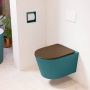 Mondiaz Wandcloset Lavie | Zonder spoelrand | Incl.Toiletzitting-Rust | Keramiek | Smag (turquoise) - Thumbnail 1