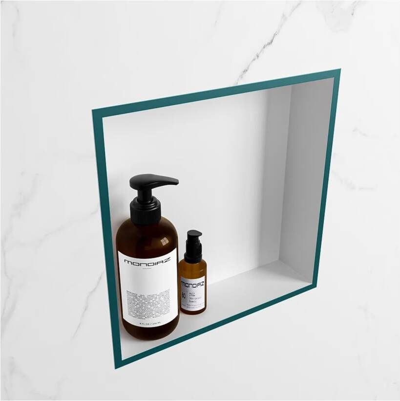 Mondiaz Wandnis Solid Surface Easy | In- en opbouw | 30x30x8 cm | 1 vak | Smag Talc