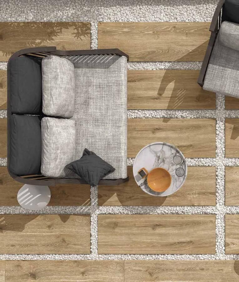 Novabell Eiche Scottish vloertegel hout look 15x60 cm eiken mat