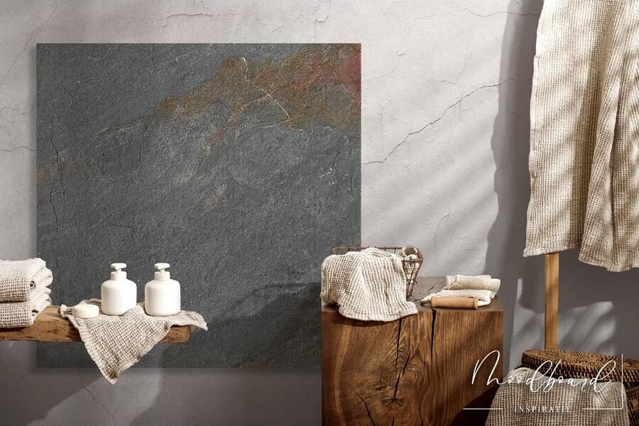 Panaria Frame Vloertegel | 120x120 cm | Gerectificeerd | Natuursteenlook | Mat Meerkleurig - Foto 2