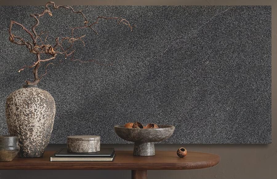 Panaria Frame Vloertegel | 60x120 cm | Gerectificeerd | Natuursteenlook | Mat Antraciet