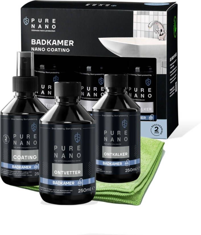 Pure Nano professionele badkamer coating en cleaning set
