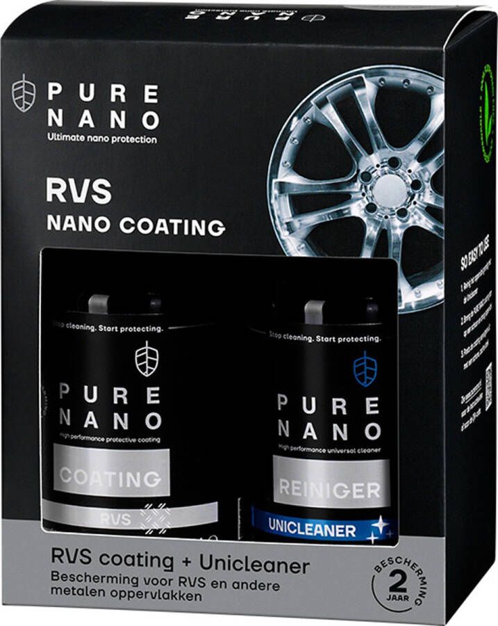 Pure Nano professionele rvs coating met unicleaner