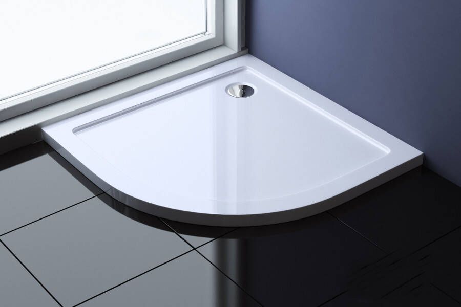Best Design Dona lage douchebak 1 4 rond 100x100x4cm R=550 Glans Wit