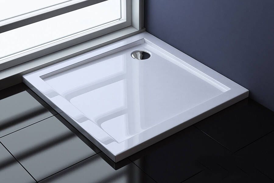 Purismo ADW Project douchebak 90x90x4 cm vierkant wit glans
