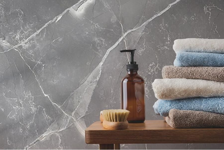 Rak Amani Marble Vloertegel | 60x120 cm | Gerectificeerd | Marmerlook | Mat Grijs - Foto 2