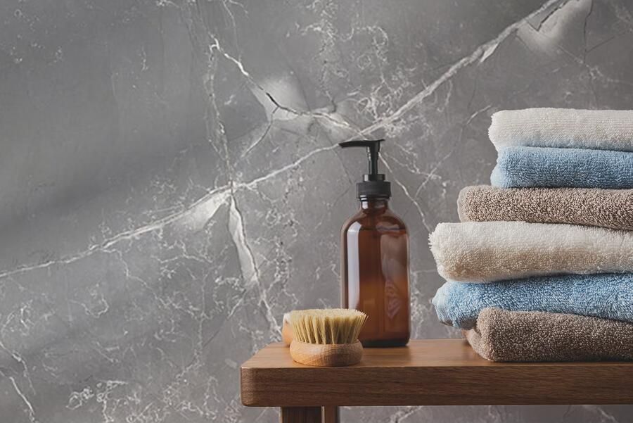 Rak Amani Marble Vloertegel | 60x60 cm | Gerectificeerd | Marmerlook | Mat Grijs - Foto 2