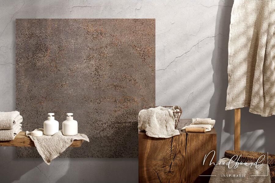 Rak Evoque Metal Vloertegel | 60x60 cm | Gerectificeerd | Metallook | Mat Bruin - Foto 3