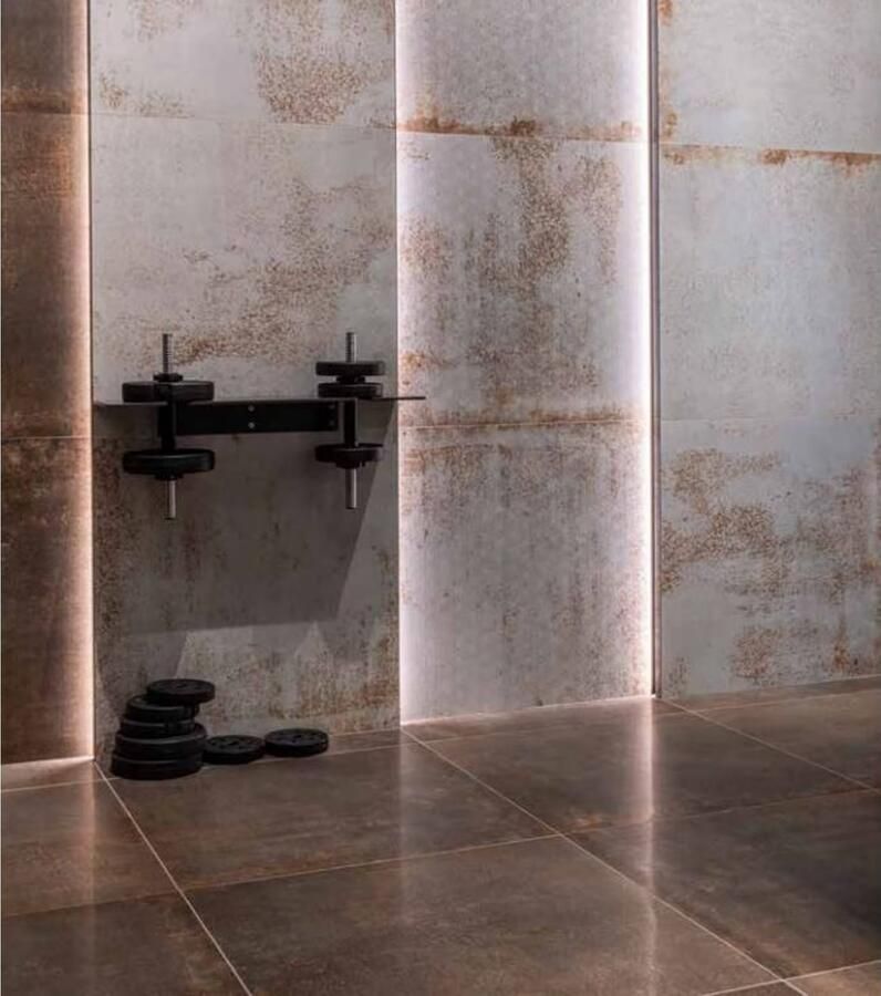 Rak Evoque Metal Vloertegel | 75x75 cm | Gerectificeerd | Metallook | Mat Bruin - Foto 2