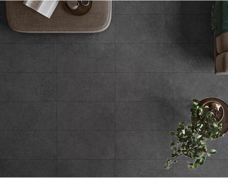 Rak Paleo Vloertegel | 30x60 cm | Gerectificeerd | Natuursteenlook | Mat Antraciet - Foto 3