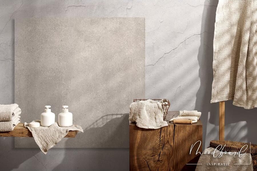 Rak Paleo Vloertegel | 80x80 cm | Gerectificeerd | Natuursteenlook | Mat Grijs - Foto 2