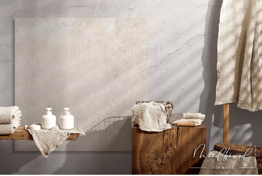 Rak Paleo Vloertegel | 80x80 cm | Gerectificeerd | Natuursteenlook | Mat Grijs - Foto 2