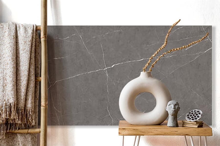 Rak Pietra Vloertegel | 60x120 cm | Gerectificeerd | Marmerlook | Mat Grijs - Foto 2