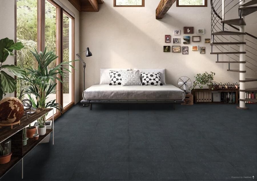 Rak Surface Vloertegel | 30x60 cm | Gerectificeerd | Glans Antraciet