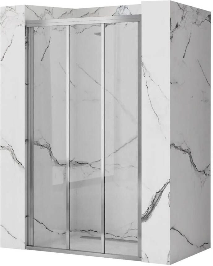 REA Douchedeur Alex | 130x190 cm | 1 Schuifdeur | Helder glas | Chroom beslag