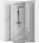 REA Douchecabine Axin | 80x80x195 cm | 1 Draaideur | Helder glas | Chroom - Thumbnail 1