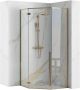 REA Douchecabine Diamond | 100x100 cm | 1 Draaideur | Helder glas | Goud - Thumbnail 1