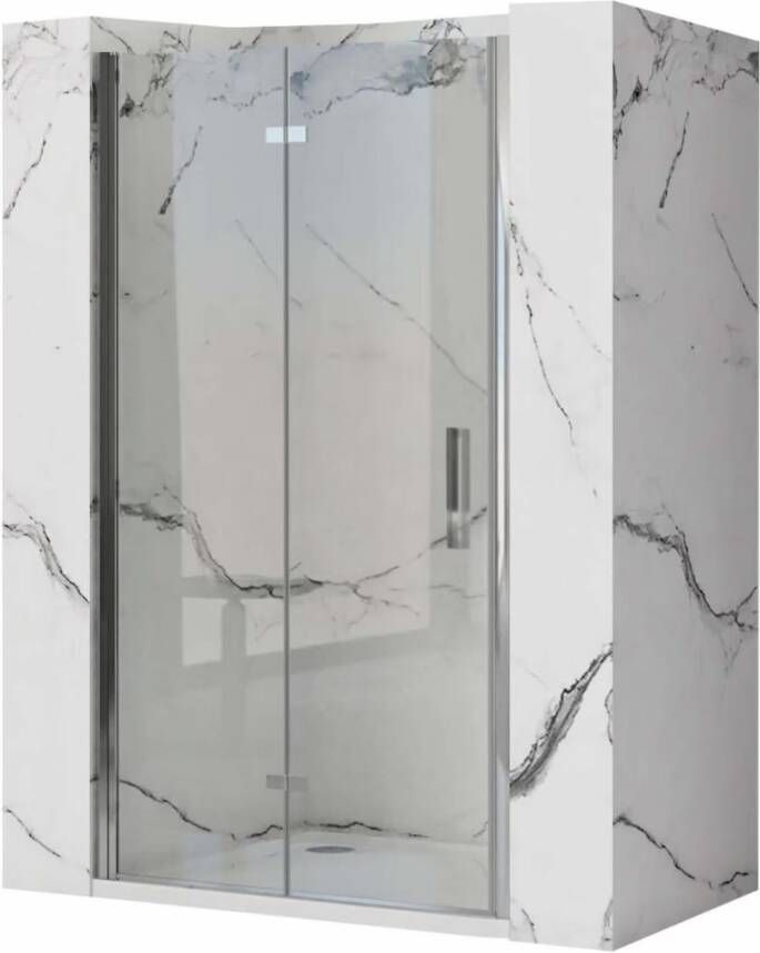 REA Douchedeur Moiler | 100x190 cm | Nisdeur t.b.v. Molier Zijwand | Helder glas | Chroom