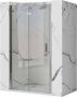 REA Douchedeur Moiler | 100x190 cm | Nisdeur t.b.v. Molier Zijwand | Helder glas | Chroom - Thumbnail 1