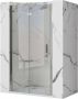 REA Douchedeur Moiler | 90x190 cm | Nisdeur t.b.v. Molier Zijwand | Helder glas | Chroom - Thumbnail 1