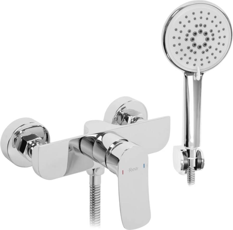 REA Douchekraan Dart | Opbouw | Mengkraan | Incl.Handdoucheset | 1-weg | 1-hendel | Chroom