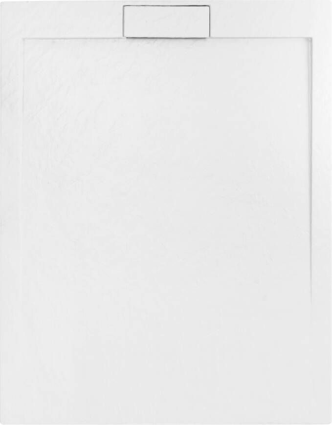 REA Douchebak Grand | 80x100x3.5 cm | Incl.Afvoersifon | Acryl | Rechthoek | Wit mat