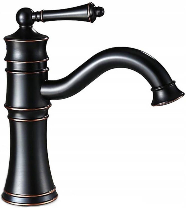 REA Wastafelkraan Vintage | Opbouw | Mengkraan | Standaard model | 1-hendel | Zwart mat