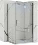 REA Zijwand Moiler | 80x190 cm | T.b.v. Molier nisdeur | Helder glas | Chroom - Thumbnail 1