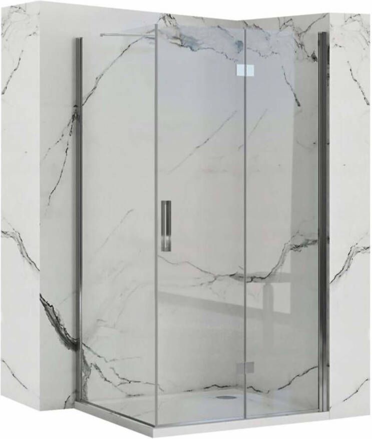 REA Zijwand Moiler | 90x190 cm | T.b.v. Molier nisdeur | Helder glas | Chroom