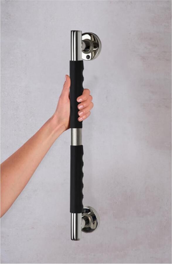 Ridder Ken badgreep met 60 cm chroom zwart - Foto 3