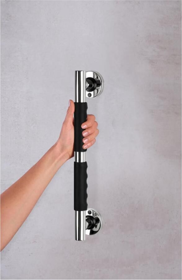 Ridder Ken badgreep met softgrip 50 cm chroom zwart - Foto 3