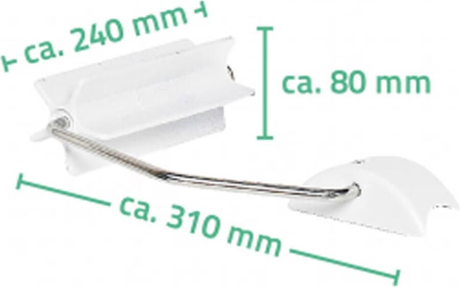 Ridder Leo toiletrolhouder voor toiletbeugel wit - Foto 2