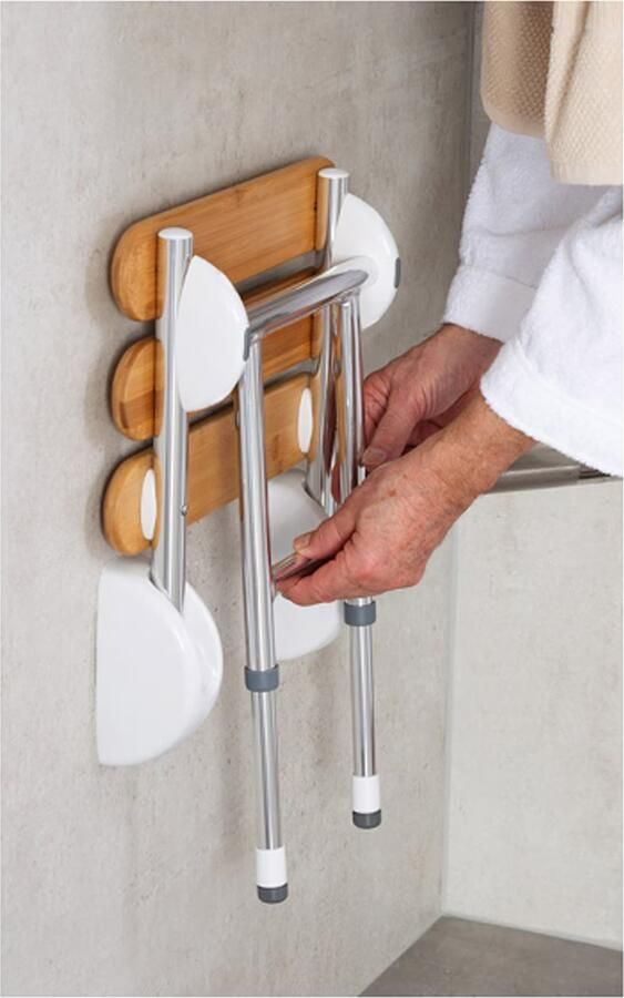 Ridder Pro ondersteuning voor douchezitje opklapbaar chroom - Foto 3
