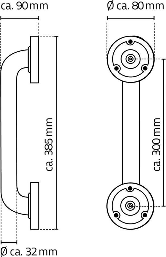 Ridder Sam badgreep met antislip 30 cm chroom - Foto 2