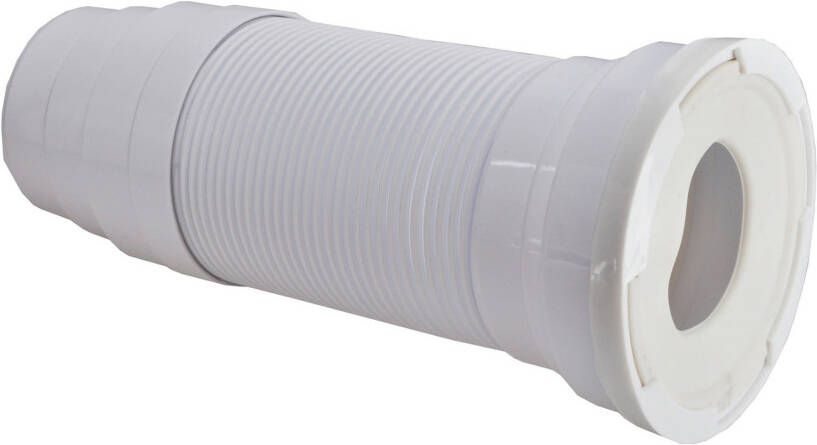 Riko flexibele uittrekbare closetaansluitstuk 110 mm lengte 300-650 mm wit