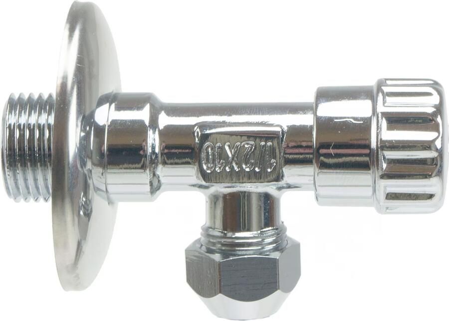 Riko Plumb Hoekstopkraan 3 8 bui.x10 zonder filter met rozet 33.3627