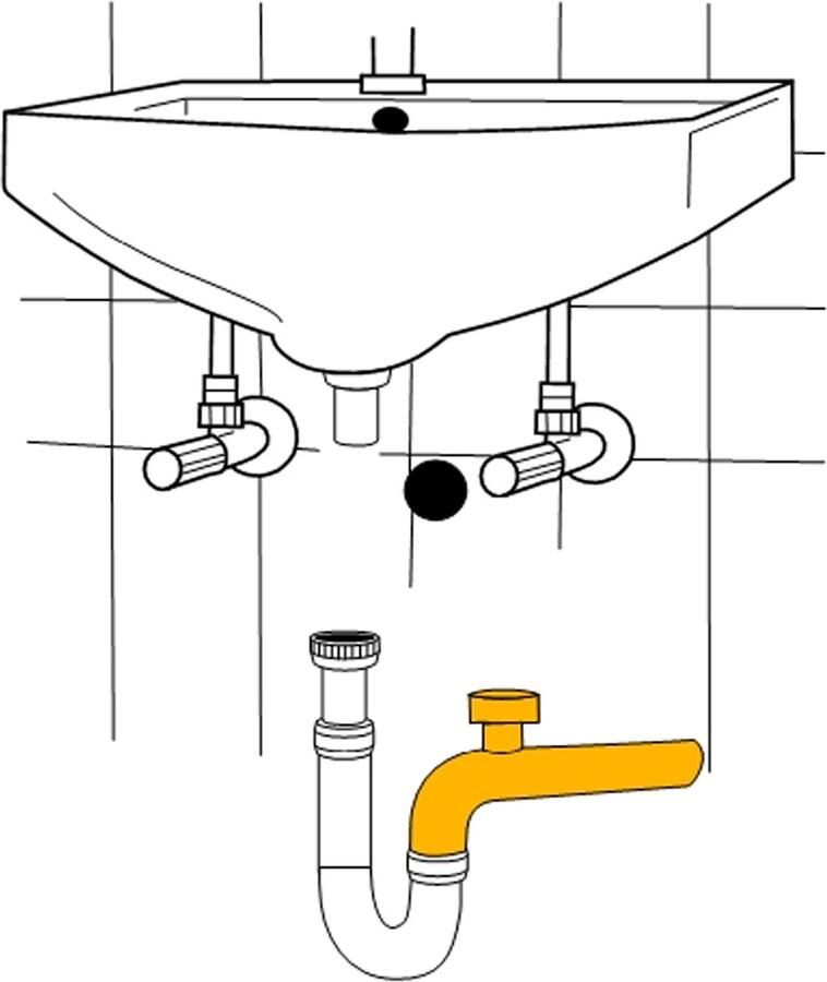 Wiesbaden Chroom muurbuis recht met beluchter 32 mm - Foto 2