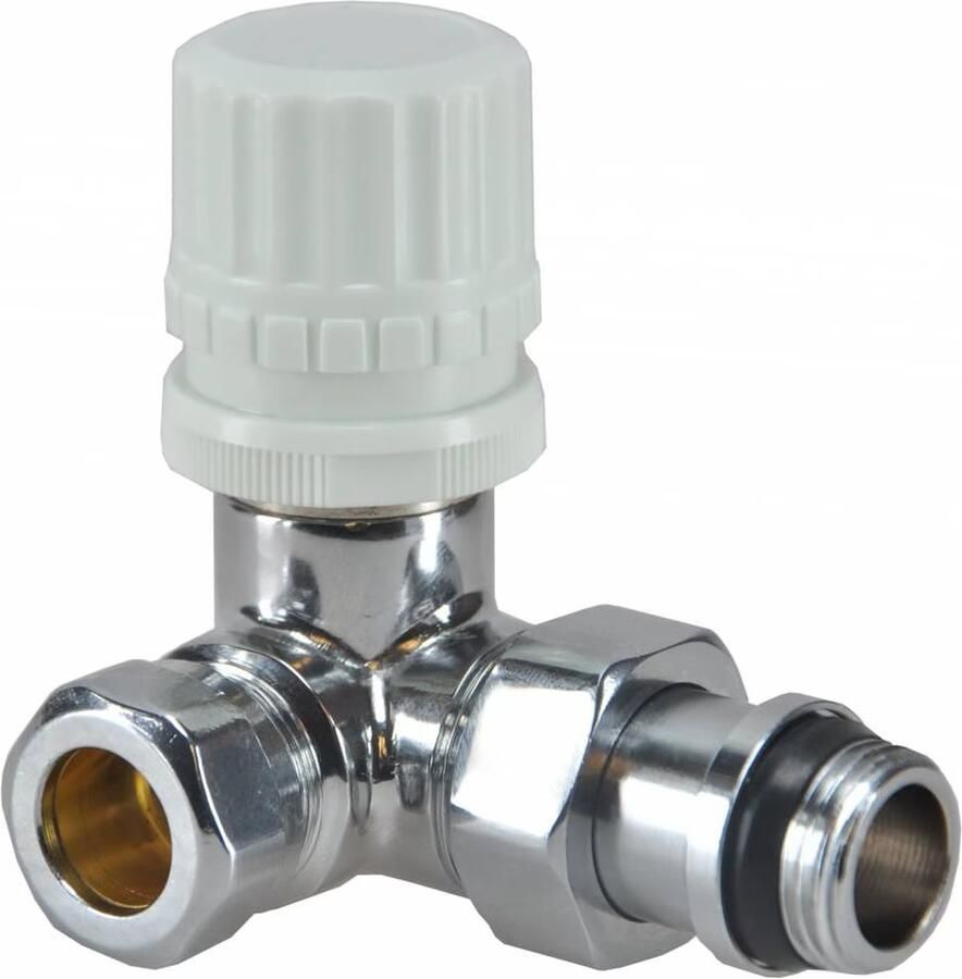 Riko luxe therm. ventiel 1 2&apos;&apos;x15 (M22) knel haaks links chroom - Foto 3