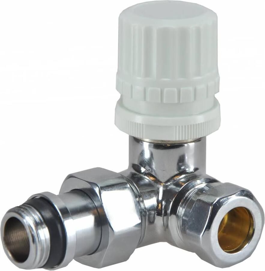 Riko luxe therm. ventiel 1 2&apos;&apos;x15 (M22) knel haaks rechts chroom - Foto 2