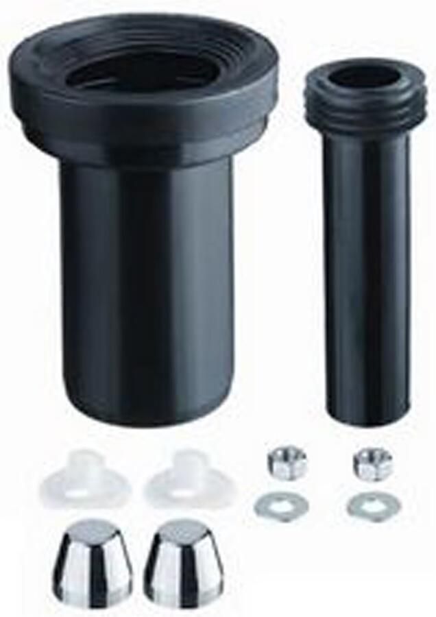 Riko Parts hangend toilet aansluitset 9-11 18 cm chroom zwart - Foto 3
