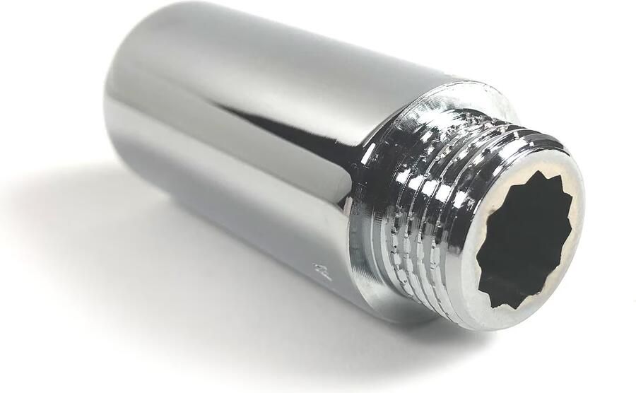 Riko Kraanverlengkoppeling 3 8 x 30 Chroom 26.4325 - Foto 2