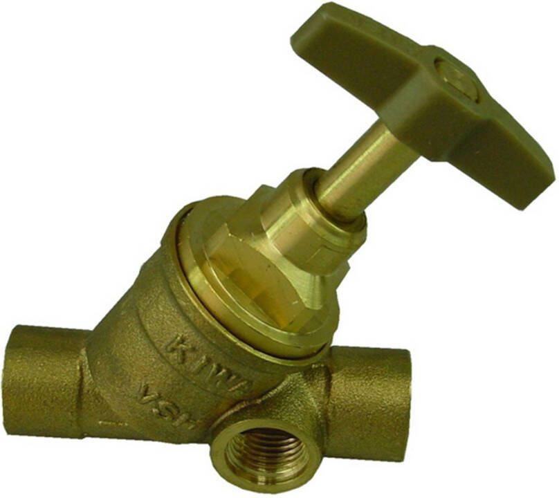 Riko Kiwa stopkraan 15mm capxcap met aftapgelegenheid 14.3764