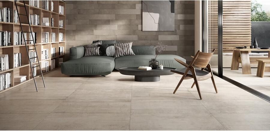 Rondine Docks Vloertegel | 40x80 cm | Gerectificeerd | Betonlook | Mat Beige - Foto 2