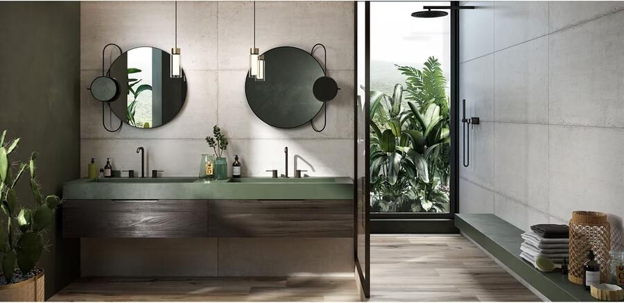 Rondine Docks Vloertegel | 40x80 cm | Gerectificeerd | Betonlook | Mat Wit - Foto 2