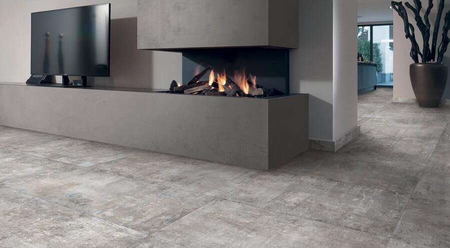 Rondine Murales Vloertegel | 40x80 cm | Gerectificeerd | Betonlook | Mat Grijs - Foto 2